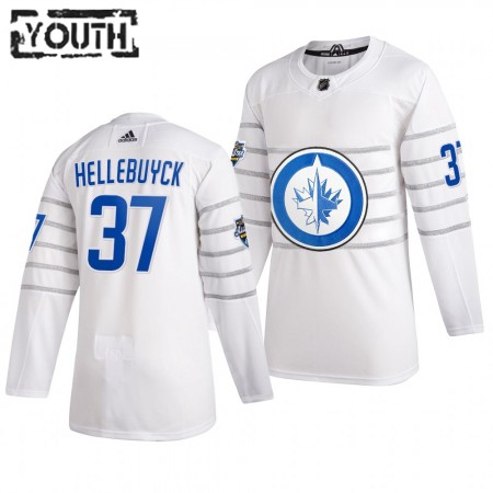 Barn NHL Winnipeg Jets Tröjor Connor Hellebuyck 37 Vit Adidas 2020 All-Star Authentic